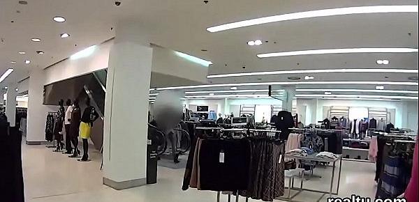  Beautiful czech chick gets teased in the mall and screwed in pov
